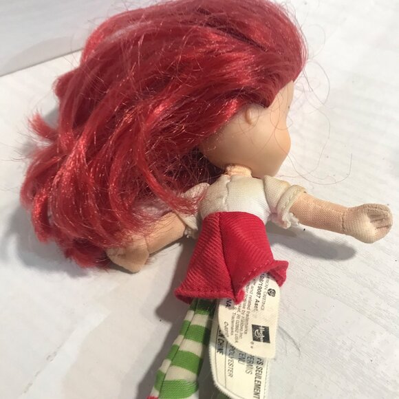 Strawberry Shortcake Doll With Red Hair Green Eyes & Striped Tights 5" - Picture 5 of 8